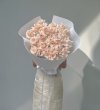 20 Pink Roses White Foam Wrapping